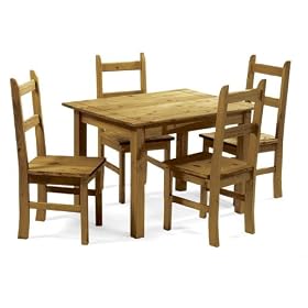 Dining Table and Chairs Mexican Pine Corona Dining Room Set