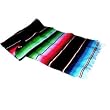 Large Authentic Mexican Blankets Colorful Serape Saltillo Blankets blue