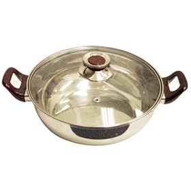 Sunpentown HK-4200A Stainless-Steel Induction-Ready Pot with Glass Lid by Sunpentown