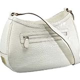 Liz Claiborne Handbags Work World Croco Top Zip Shoulder (White)