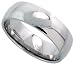 Surgical Steel 8 mm (5/16) High Polish Comfort Fit Dome Band