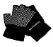 Mato & Hash Yoga Pilates Fingerless Exercise Grip Gloves - Black/Grey