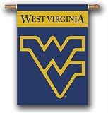 West Virginia Mountaineers CAR FLAG w/Wall Brackett Set of 2 - NCAA