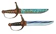 Pirates of the Carribean 3: Jack Sparrow vs. Davy Jones Dueling Target Swords