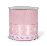 Darice It's A Girl Pink 3 Ribbon Pack, 9-Yards