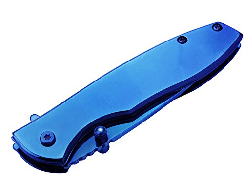 Lightning Bird Clutch engraved Mirror Blue Finish TAC-Force TF-573 Speedster Executive Model Folding Pocket Knife by NDZ Performance