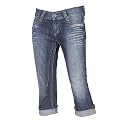 TOM TAILOR Caprijeans Frauen, dark denim