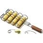 Charcoal Companion Non-Stick Corn Basket with Rosewood handle