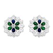 Earrings With 34.70ctw Cubic zirconia Made of 925 Sterling silver. Total item weight 18.8g Length 26mm