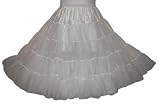 New White Tea Length Crinoline Slip Pageant Flower Girl