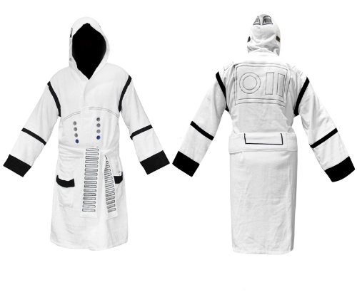 Star Wars Stormtrooper Hooded White Cotton Bath Robe