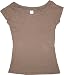 : Unplugged Label Baby Rib Scoop Neck T-Shirt Tee