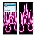 Pink Neon Flame Design Decal Skin Sticker for Apple iPod nano 2G (2nd Generation) 2GB/ 4GB/ 8GB Player
