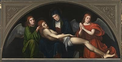 High Quality Polyster Canvas ,the Best Price Art Decorative Canvas Prints Of Oil Painting 'Francesco Francia Pieta ', 24 X 47 Inch / 61 X 119 Cm Is Best For Living Room Gallery Art And Home Artwork And Gifts