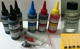 Refillable Ink for Hp 600ml (20 Oz.) Refill Kit for Hp Cartridge 940 920 564 901 Xl 6000 6500 7000 7500a 8500a 8000 8500 4500 Color & Black with Cleaner & 4 Refill Syringes & Needles