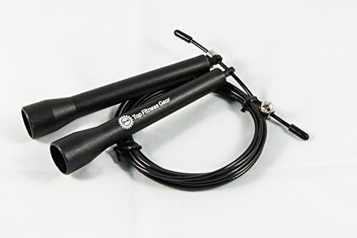 Top Fitness Gear Ultra Speed Jump Rope. Fastest Double Unders, WODs. Improved Agility, Explosiveness, Power