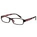 EyeBuyExpress Rectangle Burgundy Reading Glasses Magnification Strength 3.75