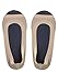 2 Pack Marilyn Luxe Open Toe Shoe Liner Socks (Nude/Black)