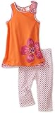 Carters Toddler Girls Polka Dot Print Legging Set with Flowers