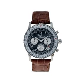 Charles Conrad Gents Air Commander Black Dial Brown Leather Strap Watch