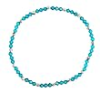 Anklet - A52 - Stretch - Swarovski (tm) Crystal and Heishi Beads ~ Blue Zircon (Blue Green)