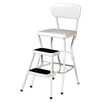 Cosco Retro Chair/Step Stool, White # 11-18WHT