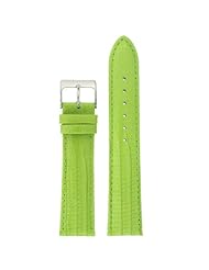 14mm Watch Band Patent Leather Lizard Grain Lime Green