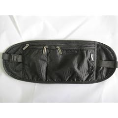 GAMBARU SHOP 貴重品入れ　シークレットウエストポーチ　黒色