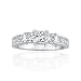 Jewelry : 3 Diamond Princess Cut Anniversary Ring 1 1/2 ct. in 14K White Gold