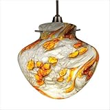 9 Bed Rock Flexrail1 Pendant with Amber Glass Shade Finish: Dark Bronze by WAC Lighting