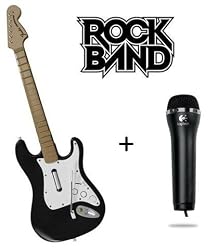 Rock Band Official Guitar + Rock Band Microphone