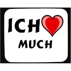 Mauspad mit Ich liebe Much Dekoration