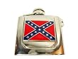 Flask with Confederate Flag Belt Buckle