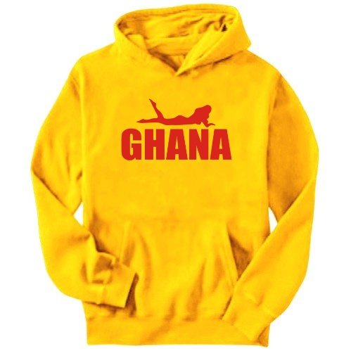 Lying Female Silhouette Ghana Countries Mens Hoodie (Yellow, Sizes X-Small - XXX-Large) Lying Female Silhouette Ghana Countries Mens Hoodie (Yellow, Sizes X-Small - XXX-Large)