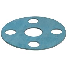 Aramid/Buna-N Flange Gasket, Full Face, Blue, Fits Class 150 Flange