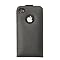 Manhattan Leather Flip Wallet Case for iPhone 4 4S-Black