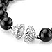 BEADNOVA Silver Gold Plated Crystal Rhinestone Pave Magnetic Beads Clasp for Bracelet Necklace Jewelry(10mm Silver Plated Clear Crytstal)