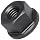 Class 10 Low Carbon Steel Flange Nut, Yellow Zinc Dichromate Finish, Metric Coarse 6H Threads, 1"-8 Thread Size, 9/16" Width Across Flats