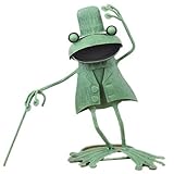 ガーデンオーナメント ブリキ製カエルオーナメント ジェントル