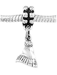 Sterling Silver Winter Hat Dangle Bead Charm