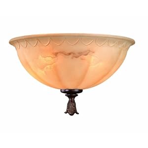 Savoy House KP-FLGC-400-56 Palazzo Ceiling Fan Light Kit New Tortoise Shell Finish with Cream Marble Glass