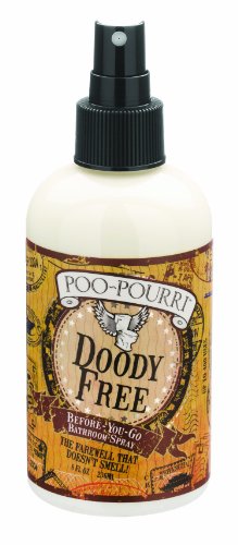 Poo-Pourri 8 Oz. Doody Free - Basil, Mandarin and Mint Scent Bathroom Toilet Air Freshner Odor Preventive Spray
