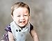 Baby Bandana Drool Bibs Organic 4 Pack for Boys and Girls with Snaps, Absorbent Soft Cotton for Teething Feeding Baby Shower Gift Scarf Bib (Black Grey Orange Stripe Unisex) From Lil Dandelion