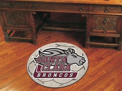 Buy Santa Clara Broncos NCAA Soccer Ball Round Floor Mat (29) by Fan Mats