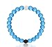 Blue Bracelet with Two Day Shipping Mud from Dead Sea Water from Mount Everest (Medium, Blue)
