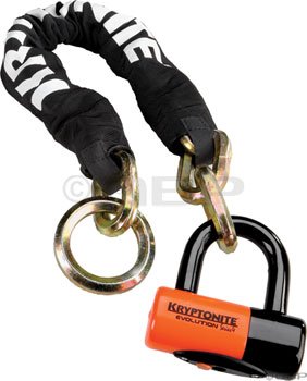 Kryptonite New York Noose 1275 Chain Bicycle Lock with Evolution Series 4 Disc Lock Chain Bicycle Lock (2-Foot x 4-Inch)