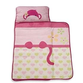 Lambs & Ivy Pink Monkey Nap Mat
