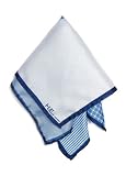 H.E. Homini Emerito Men's Stripes And Check Silk Handkerchief H.E. Homini Emerito Men's Stripes And Check Silk Handkerchief