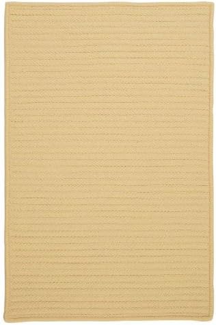 Banana Yellow Braided Rug, Very Durable Solid 2ft. x 3ft. Washable Kitchen/Porch/Patio Carpet