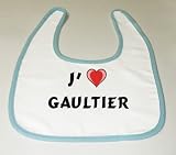 Bavoir de bébé avec J'aime Gaultier